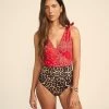 ARIZONA LOVE Maillot Une Pièce Saint Barth Bandana - Rouge -Vêtements De Mode 018 012