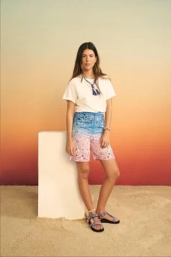 ARIZONA LOVE Bermuda Bandana - Tie & Dye Bleu/Rose