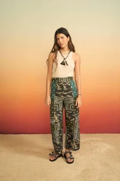 ARIZONA LOVE Pantalon Bandana - Vert Patch