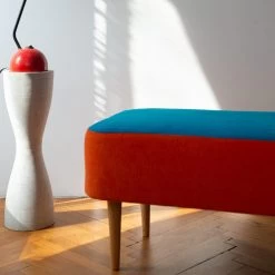 Banquette - Colorblock Rouge-Bleu -Vêtements De Mode 1 22