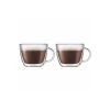 Bodum Set 2 Tasses À Café Latte Bistro + Anse - Transparent -Vêtements De Mode 10608 10