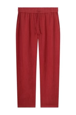 Pantalon Dante Rouge 100% Lin - Homme -Vêtements De Mode 2E230206 059 D