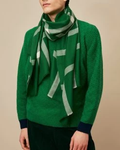 Foulard Zyor Carreaux Chlorophylle - Homme -Vêtements De Mode 2H220305 04K A