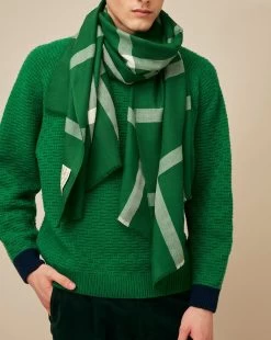 Foulard Zyor Carreaux Chlorophylle - Homme -Vêtements De Mode 2H220305 04K B