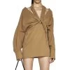 Robe Jacquemus La Robe Agui Cotton - Marron - Femme -Vêtements De Mode 2 0abdc539 f537 4f3a 9cc7 d9dff7ff4315