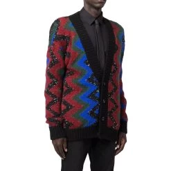 Cardigan Saint Laurent Paillettes - Noir - Homme
