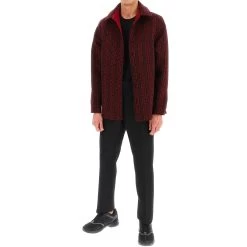 Veste Fendi Wool Ff Monogram - Rouge - Homme