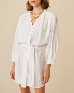 Robe Emeraude Blanc - Femme -Vêtements De Mode 3E230226 043 11