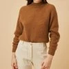Pull Olive Camel - Femme -Vêtements De Mode 3H220005 014 1