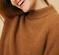 Pull Olive Camel - Femme -Vêtements De Mode 3H220005 014 C