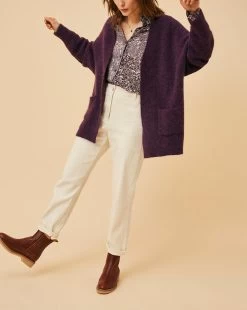 Gilet Odille Prune - Femme