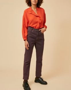 Pantalon Sebastian Aubergine - Femme