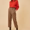 Pantalon Sybil Carreaux Chataigne - Femme -Vêtements De Mode 3H220268 04M 1