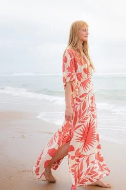 Alejandra Maxi Dress - Palmer Terra -Vêtements De Mode 6 Poppy HS23