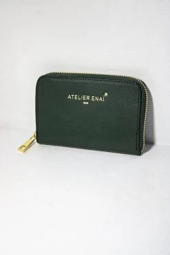 Portefeuille Mini Wally Box - Vert Bouteille - Femme
