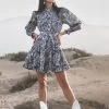 Calissa Mini Dress - Grass Blue -Vêtements De Mode AW22 Folk PoppyField 11