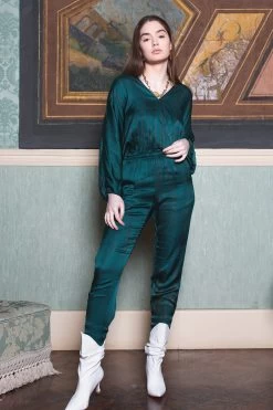 Ulla Jumpsuit - Tie And Dye Green Blue