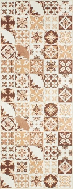 Tapis De Cuisine Azulejo 757 - Orange -Vêtements De Mode AZU757ORA 70x180 01