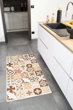Tapis De Cuisine Azulejo 757 - Orange -Vêtements De Mode AZU757ORA 80x150 04