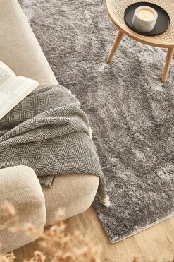 Tapis Shaggy Doux Cosy 902 - Uni Gris -Vêtements De Mode COS902GRI 07