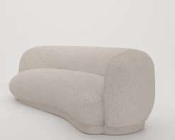 Canapé Bianca - Bouclé Crème -Vêtements De Mode Canape effet mouton 2 places Bianca creme