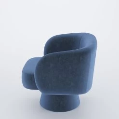 Fauteuil Salma - Bleu Marine -Vêtements De Mode Fauteuil design pas cher Salma bleu