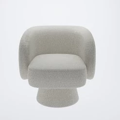 Fauteuil Salma - Bouclé Crème -Vêtements De Mode Fauteuil salon confort bouclette Salma creme