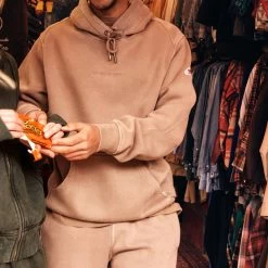 Sweatshirt Florida Antic Dye Taupe - Mixte -Vêtements De Mode I50A3327