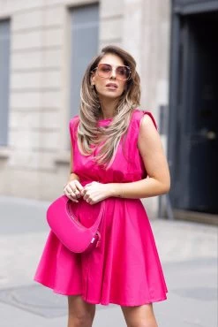 Robe Col Rond Rose -Vêtements De Mode IMG 2788