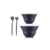 Bodum Ensemble De 2 Saladiers Topee + Couvercle + Couverts À Salade - Bleu Marine -Vêtements De Mode K2551 540 143S 1
