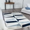 Tapis Shaggy Doux Karena 676 - Bleu -Vêtements De Mode KAR676BLE 02