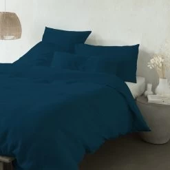 Parure De Lit Lin : Housse De Couette + 2 Taies D'Oreiller - Lagon