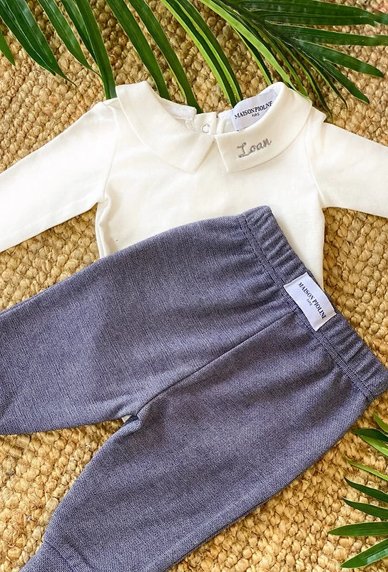 Pantalon & Body Le Rebelle - Bleu/Blanc - À Personnaliser 7 Pantalon & Body Le Rebelle - Bleu/Blanc - À Personnaliser – Image 5