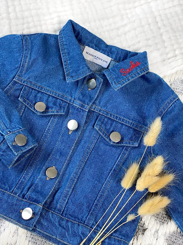 Veste En Jean La Crapule - Bleu - À Personnaliser 5 Veste En Jean La Crapule - Bleu - À Personnaliser – Image 3