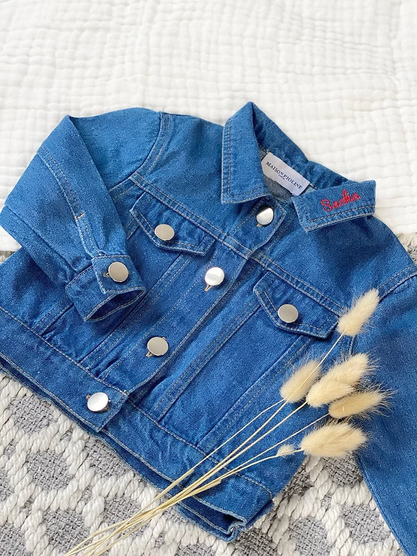 Veste En Jean La Crapule - Bleu - À Personnaliser 3 Veste En Jean La Crapule - Bleu - À Personnaliser