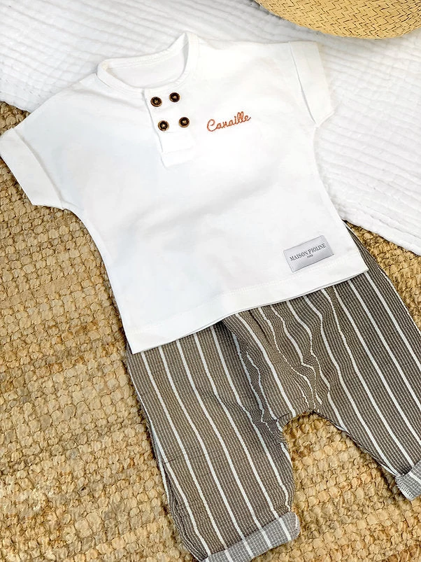 Blouse & Pantalon Le Voyageur - Kaki - À Personnaliser 4 Blouse & Pantalon Le Voyageur - Kaki - À Personnaliser – Image 2