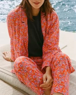 Veste Elenie Rouge 100% Lin - Femme