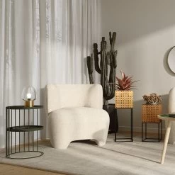 Fauteuil Noa En Laine Bouclée - Ecru -Vêtements De Mode NOAPP 2110023