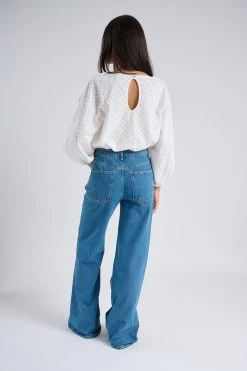 Blouse à Broderie évasée -Vêtements De Mode NOMADIYA1936