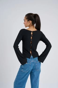 Top En Jersey à Découpes -Vêtements De Mode NOMADIYA2868