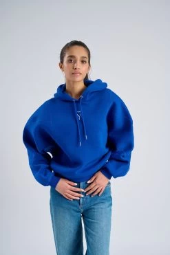 Sweatshirt Capuche Bleu -Vêtements De Mode NOMADIYA3038
