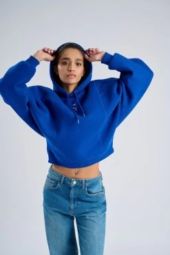 Sweatshirt Capuche Bleu -Vêtements De Mode NOMADIYA3046
