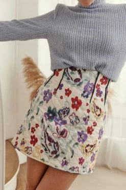 Jupe Eva - Kashmir Ivoire -Vêtements De Mode PAUEME I JUPE I Jupe Eva Kashmir Ivoire 1678289480