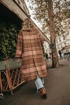 Manteau Mathis - Carreaux Rosés -Vêtements De Mode PAUEME I MANTEAU I Manteau Mathis Carreaux Roses 1678288617