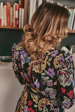 Robe Maya - Kashmir Noir -Vêtements De Mode PAUEME I ROBE I Robe Maya Kashmir Noir 1678289264