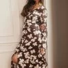 Robe Olivia - Fleurs Marron -Vêtements De Mode PAUEME I ROBE I Robe Olivia Fleurs marron 1678290854 003d69b6 885c 4c74 9644 5abed97aea06