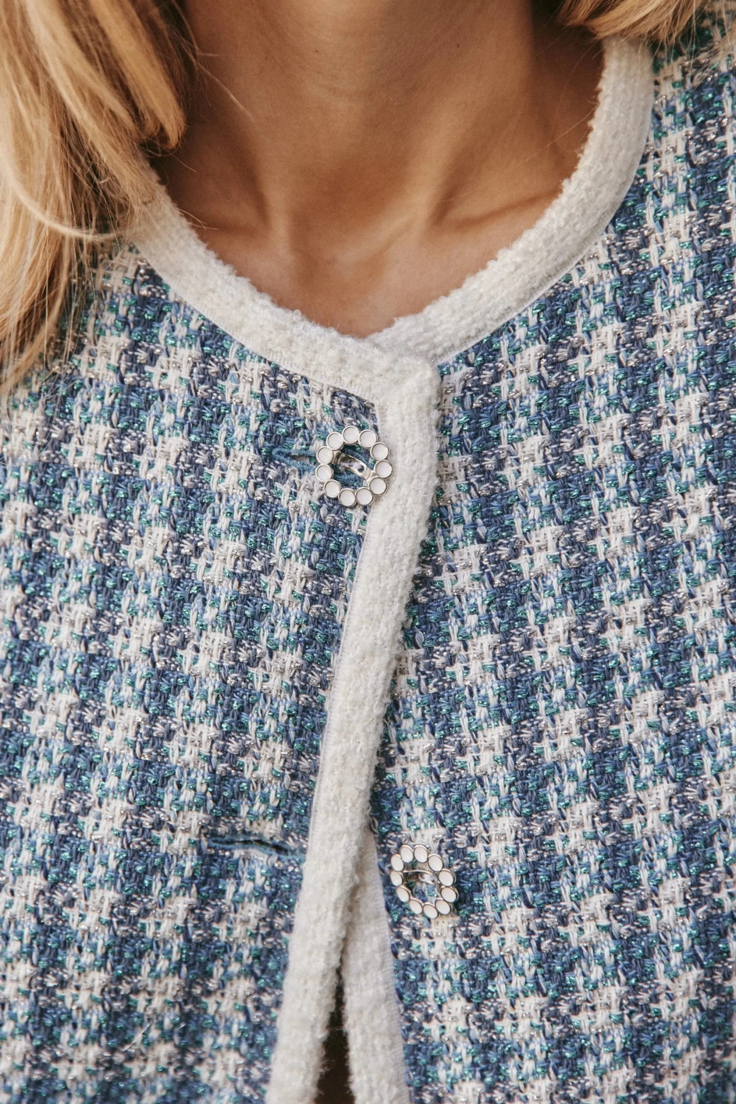 Veste Chiara - Tweedy Blue 7 Veste Chiara - Tweedy Blue – Image 5