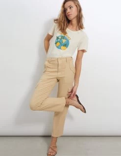Reiko Pantalon Cargo Phyllis Color - Light Sand - Femme