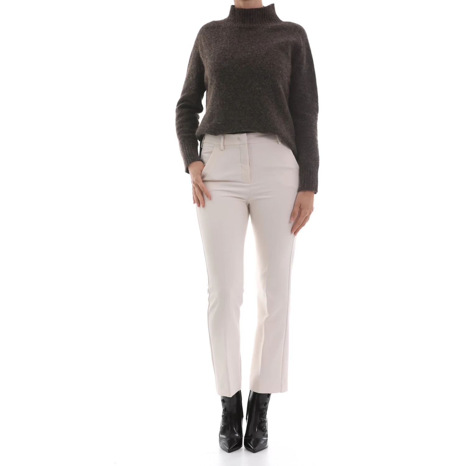 Pantalon Max Mara Weekend High Waisted - Crème - Femme 6 Pantalon Max Mara Weekend High Waisted - Crème - Femme – Image 4