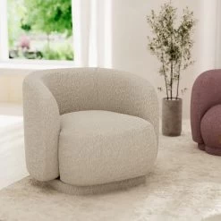 Fauteuil Victoria - Bouclé Crème